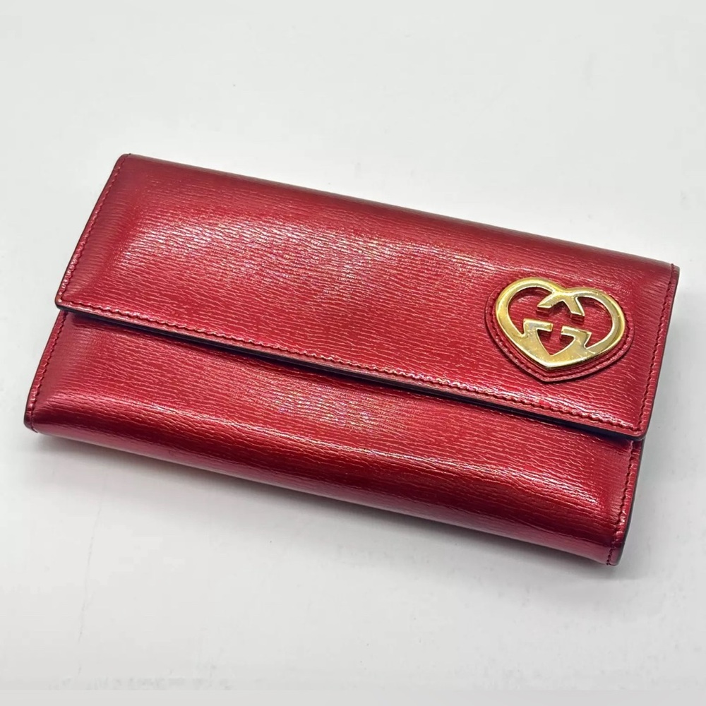 Gucci Lovely Heart Long Patent Wallet - Full Inclusion-Very Good Used Condition - Picture 2 of 14
